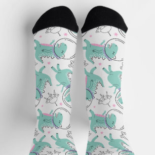 Chaussette Dinosaures de l'espace, Dinosaures mignons, Navire