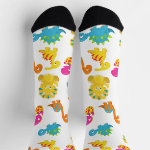 Chaussette Dinosaures Mignons, Motif De Dinosaures, Baby Dino