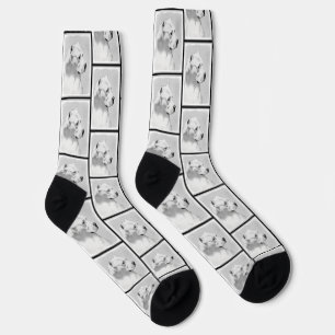 Chaussette Dogo Argentino Peinture Mastiff Art Canin Original