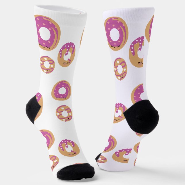 Chaussette Donuts collation de la Saint-Valentin (Angulaire)