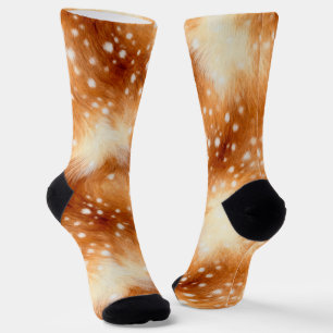 Chaussette Doux Fourrure Faon Bois Douillet