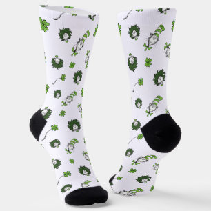 Chaussette Dr Seuss   Chat dans le Motif Casquette Clover