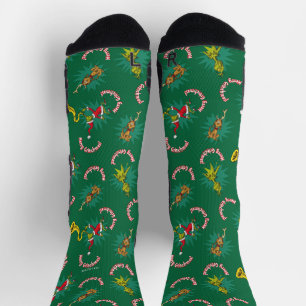 Chaussette Dr. Seuss   Grinch   Motif Joyeux Grinchmas