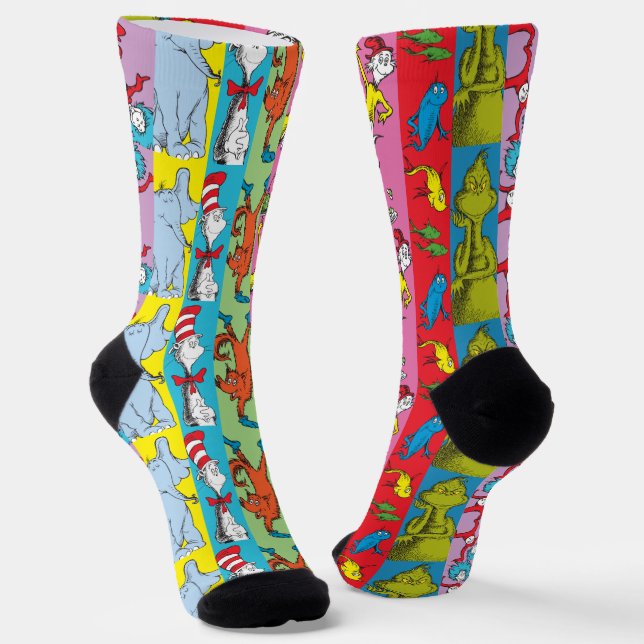 Chaussette Dr. Seuss | Tranche de personnage (Angulaire)