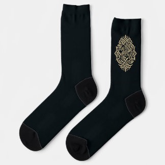Chaussette Dragon celtique Ovale Beige