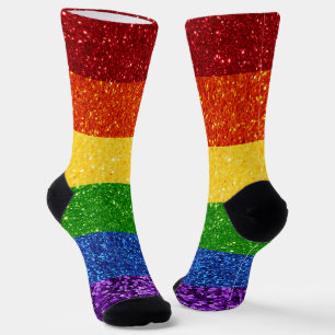 Chaussette Drapeau arc-en-ciel pailleté LGBT Pride