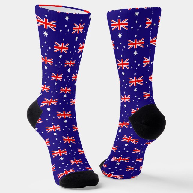 Chaussette Drapeau australien motif de l'équipage personnalis (Angulaire)