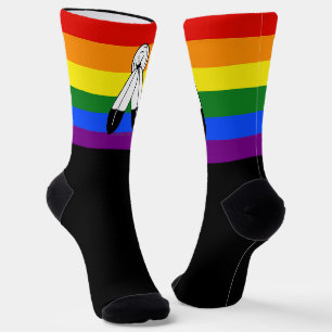 Chaussette Drapeau de fierté bispirituel de SlipperyJoe's sym