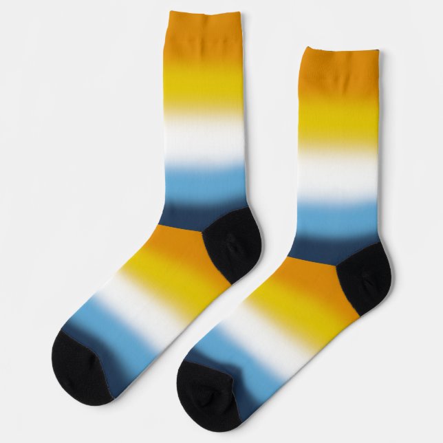 Chaussette Drapeau de fierté Gradient AroAce (Gauche)
