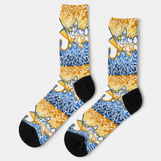 Chaussette Drapeau de la fierté Aroace Sun and Sea avec des g
