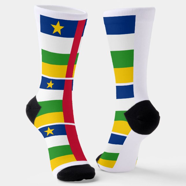 Chaussette Drapeau de la République centrafricaine (Angulaire)