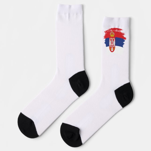 Chaussette drapeau de la Serbie (Gauche)