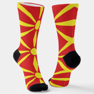Chaussette Drapeau de Macédoine du Nord