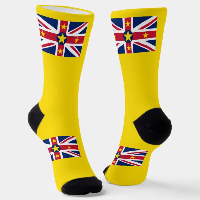 Chaussette Drapeau de Niue (Angulaire)