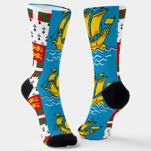Chaussette Drapeau de Saint-Pierre-et-Miquelon