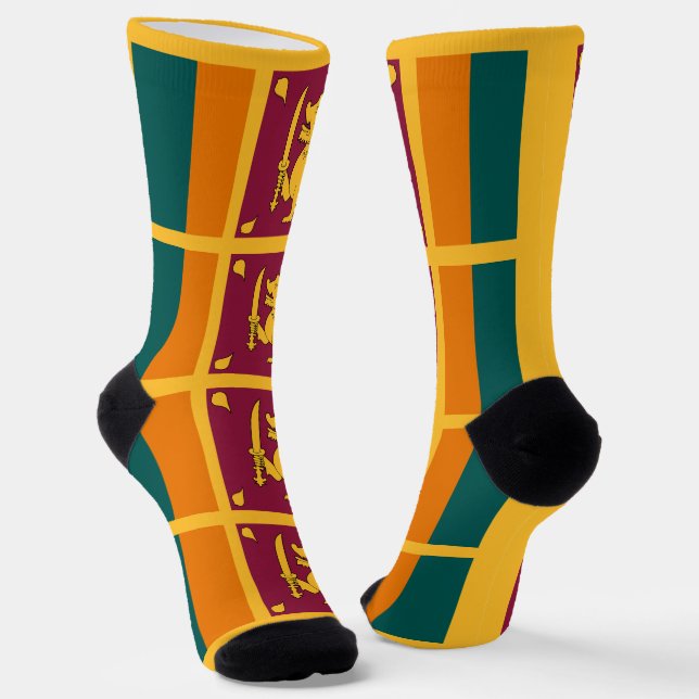 Chaussette Drapeau de Sri Lanka (Angulaire)