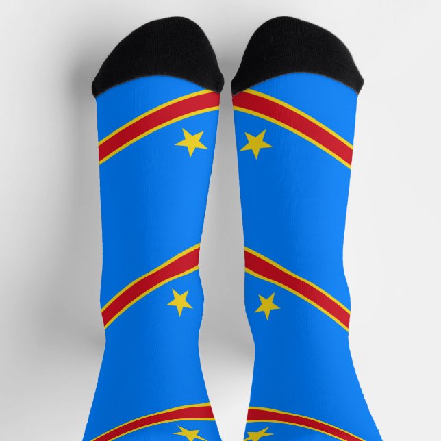 Chaussette Drapeau du Congo Kinshasa (Haut)