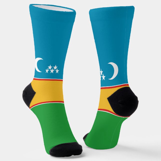 Chaussette Drapeau du Karakalpakstan (Angulaire)