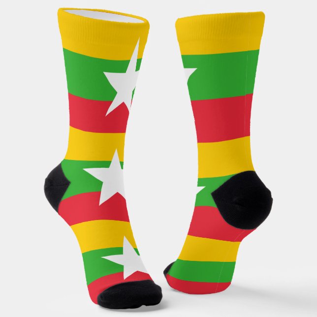 Chaussette Drapeau du Myanmar (Angulaire)