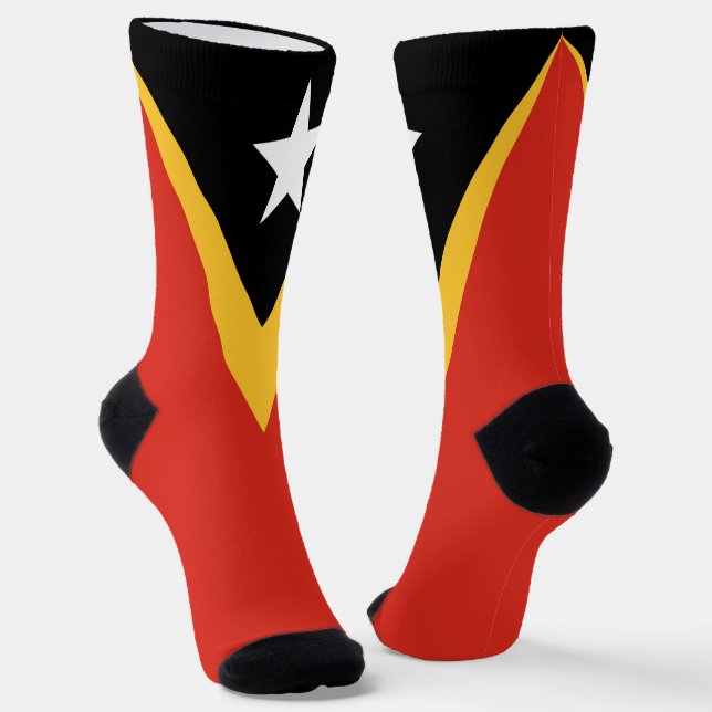 Chaussette Drapeau du Timor oriental (Angulaire)