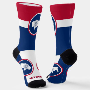 Chaussette Drapeau du Wyoming Patriotic, États-Unis Premium