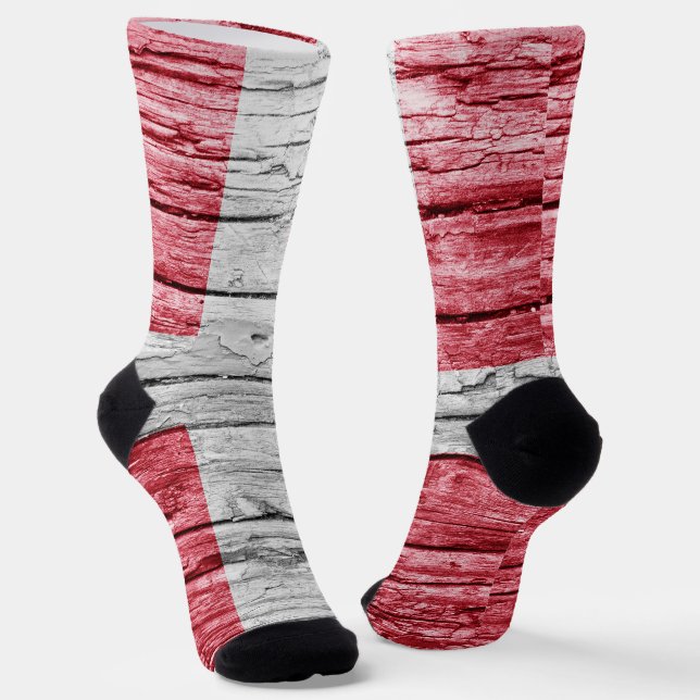 Chaussette Drapeau en bois (Angulaire)