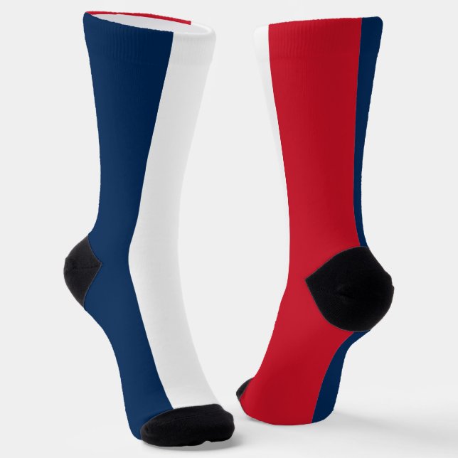 Chaussette Drapeau français Fun Patriotique France Fierté nat (Angulaire)
