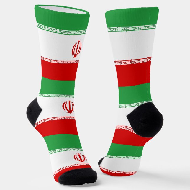 Chaussette Drapeau Iran (Angulaire)