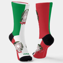 Chaussette Drapeau italien Patriotique, Italie durable Premiu