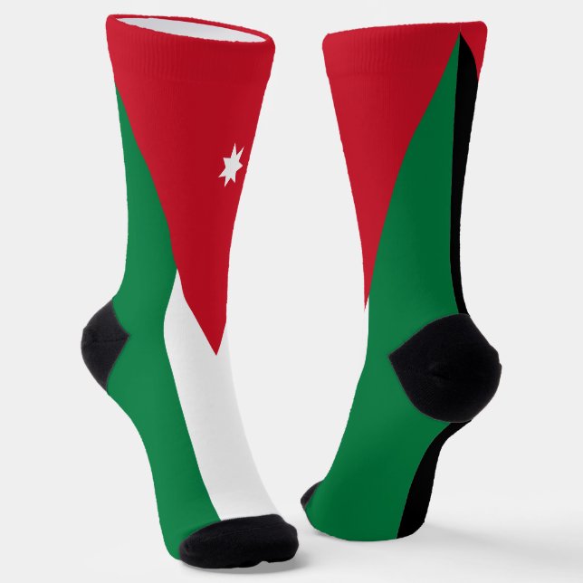 Chaussette Drapeau Jordanie (Angulaire)