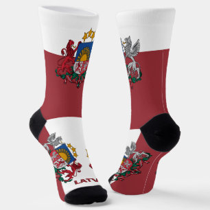Chaussette Drapeau letton patriotique, durable Lettonie Premi