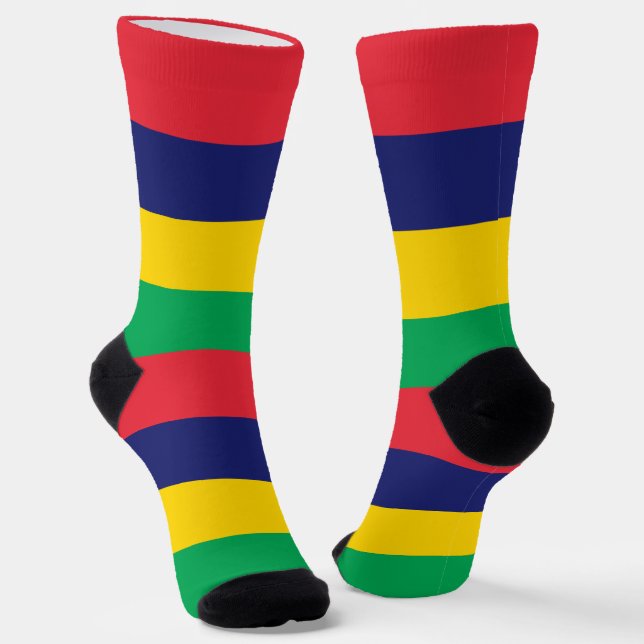 Chaussette Drapeau Maurice (Angulaire)