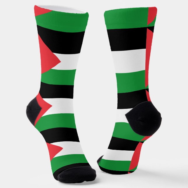 CHAUSSETTE DRAPEAU PALESTINE PALESTINE LIBRE (Angulaire)