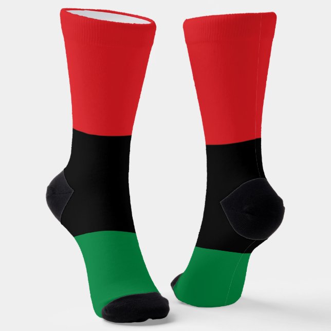Chaussette Drapeau panafricain, Joyeux Kwanzaa (Angulaire)