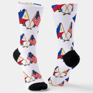 Chaussette Drapeau philippin américain Patrimoine philippin V