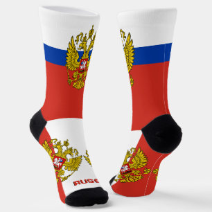 Chaussette Drapeau russe patriotique, Russie durable Premium