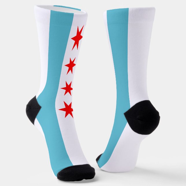 Chaussette Drapeau urbain de Chicago (Illinois) (Angulaire)
