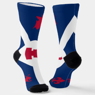 Chaussette Drapeau urbain de Fort Wayne (Indiana)