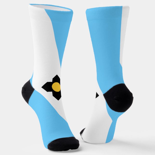 Chaussette Drapeau urbain de Madison (Wisconsin) (Angulaire)