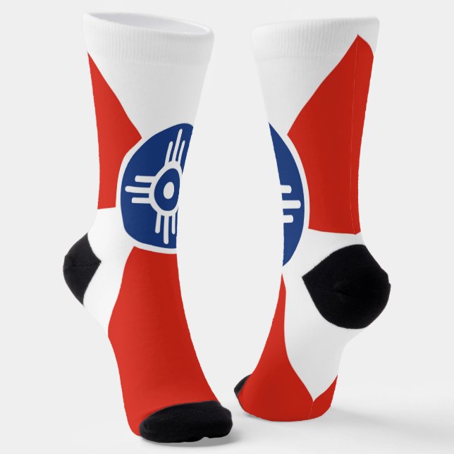 Chaussette Drapeau urbain de Wichita (Kansas) (Angulaire)