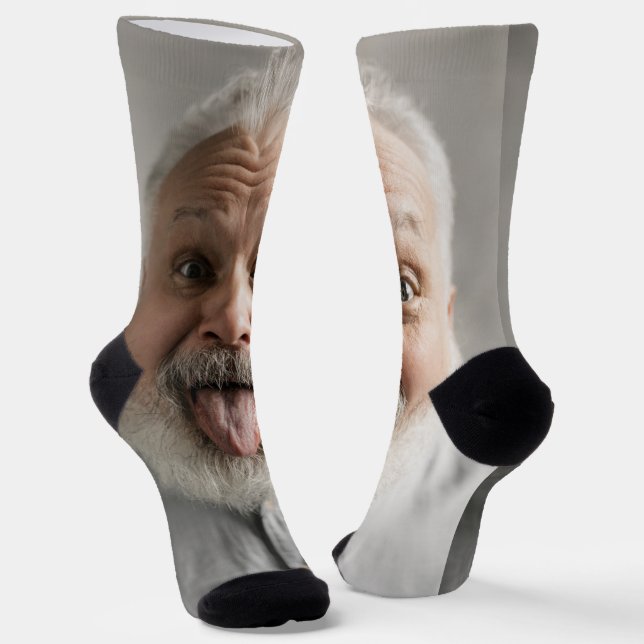 Chaussette Drôle Ajouter Votre Propre Photo (Angulaire)