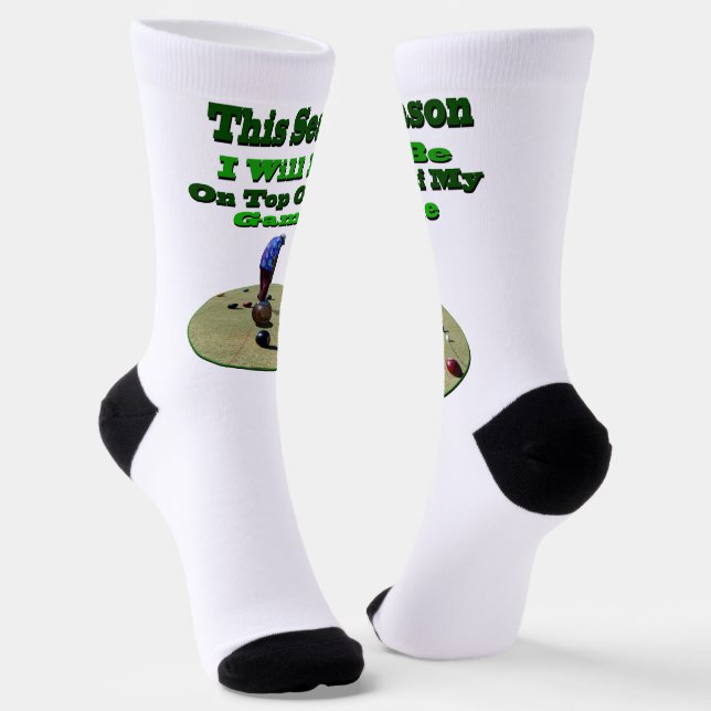 Chaussette Drôle Bowls De Pelouse Cette Saison, Chaussettes D (Angulaire)