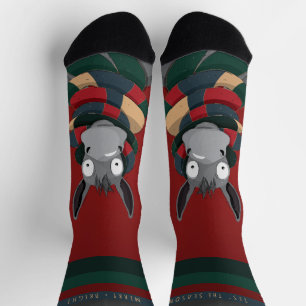 Chaussette Drôle Fête Amusante Âne de Dessin Animé Hiver Roug