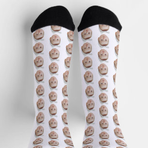 Chaussette Drôle personnalisable Visage photo visage Motif ré