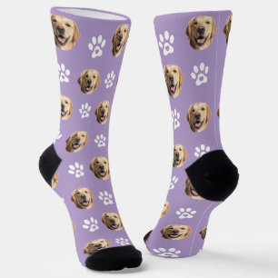 Chaussette Drôle photo de chien personnalisé avec Motif paw v