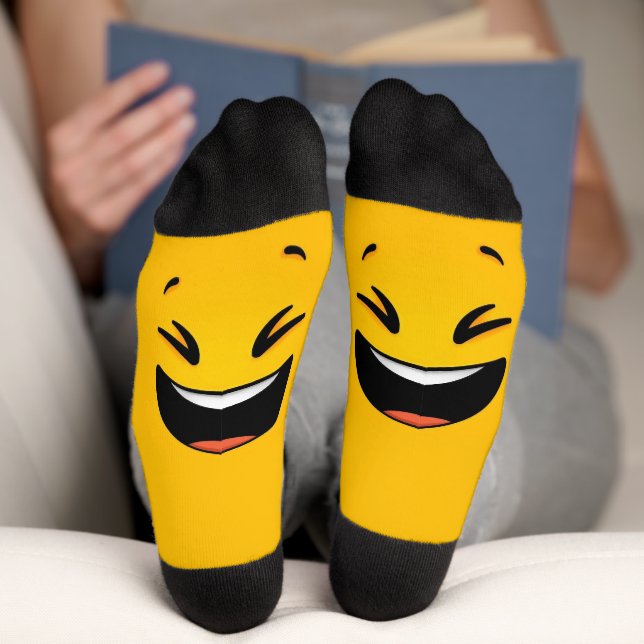 Chaussette Drôle souriant fa (Fond)