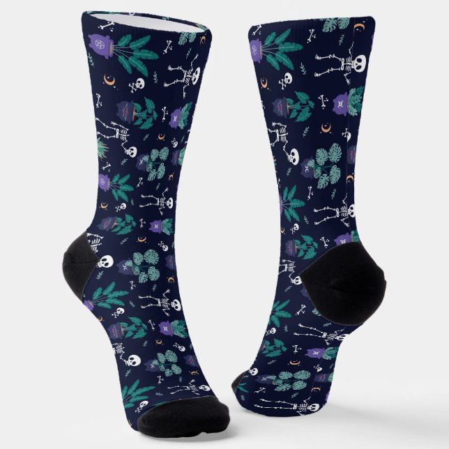 Chaussette Drôle Squelette Halloween Hocus Pocus sorcières (Angulaire)