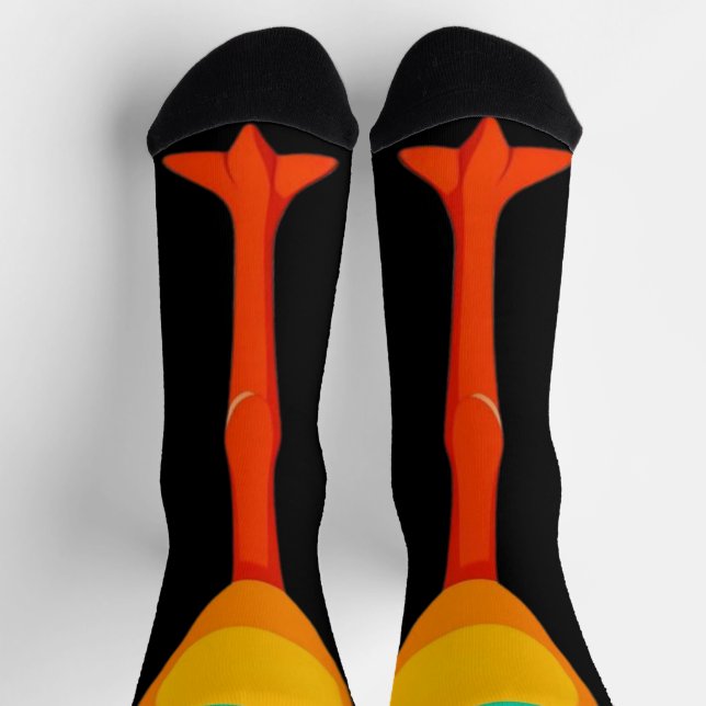 Chaussette Drôle Turquie Poulets Pieds Chaussettes Genou Anim (Haut)