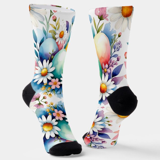 Chaussette Easter floral pattern (Angulaire)