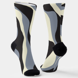 Chaussette Ebb et flux 4 en noir, gris et crème